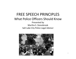 FREE SPEECH PRINCIPLES