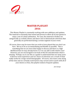 Master Playlist - Jim Ciampi Band