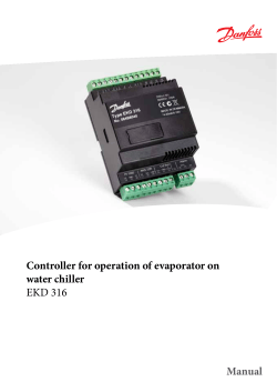 Controller for operation of evaporator on water chiller EKD
