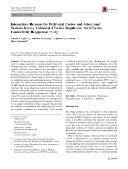 Interactions Between the Prefrontal Cortex and Attentional Systems