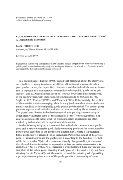 Equilibrium in a System of Communities with Local Public Goods: A