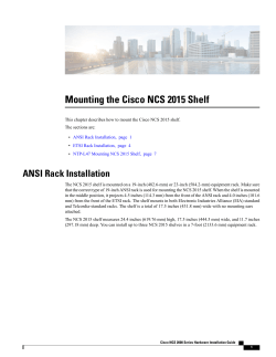 Mounting the Cisco NCS 2015 Shelf