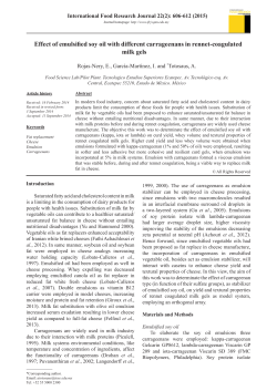 Effect of emulsified soy oil with different carrageenans in rennet