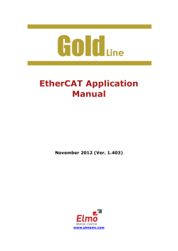 EtherCAT Application Manual