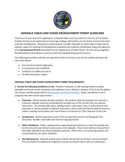 Sidewalk Tables and Chairs Guidelines and