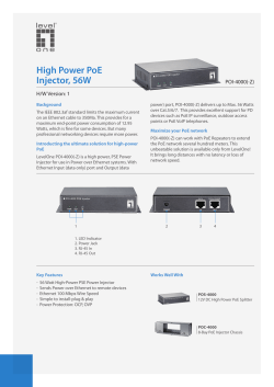 High Power PoE Injector, 56W