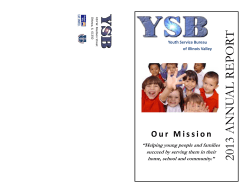 Fiscal Year 2013 - Youth Services Bureau of Illinois Valley