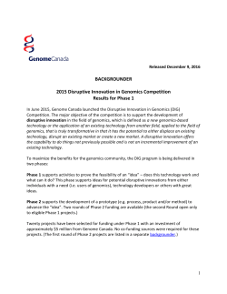 BACKGROUNDER 2015 Disruptive Innovation in