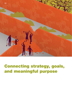 Connecting strategy, goals, and meaningful purpose