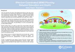 Effective Coordinated SEND planning between Education and Health