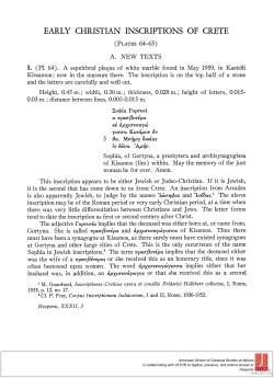 early christian inscriptions of crete