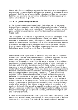 Martin asks for a compelling argument that intensions, e.g.