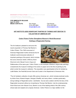 art institute adds significant painting by thomas hart benton to