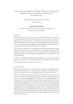 The catalan masies as rural houses of wealthy