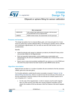 Ellipsoid or sphere fitting for sensor calibration