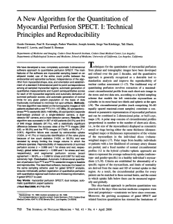 A New Algorithm for the Quantitation of Myocardial Perfusion SPECT. I