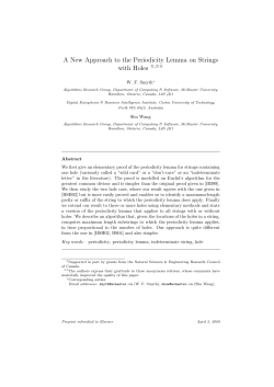 A New Approach to the Periodicity Lemma on Strings with Holes $,$$