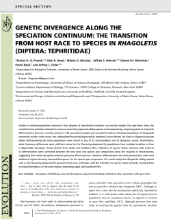genetic divergence along the speciation continuum: the transition