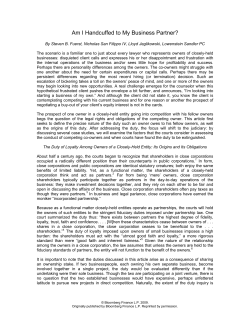 Am I Handcuffed to My Business Partner