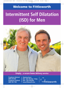 Intermittent Self Dilatation (ISD) for Men