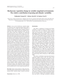 Herbaceous vegetation change in variable rangeland