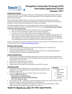 Application Packet - Zicklin School of Business