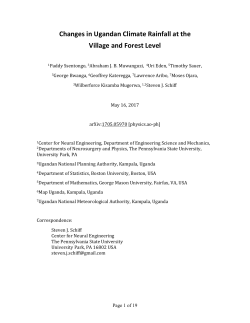 Changes in Ugandan Climate Rainfall at the Village and Forest Level