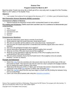 Science Time Program Content for March 8