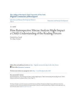 How Retrospective Miscue Analysis Might Impact a Child`s