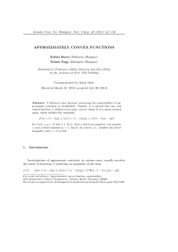 APPROXIMATELY CONVEX FUNCTIONS