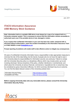 How do I Encrypt a USB Memory Stick