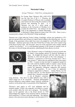 George P. Thomson - Homepages | The University of Aberdeen