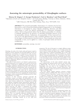 Assessing the anisotropic permeability of Glossifungites surfaces