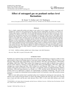 Effect of entrapped gas on peatland surface level fluctuations