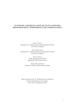 Autonomy and regulation ECPR 2007 Roness