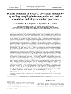 Diatom dynamics in a coastal ecosystem affected by upwelling