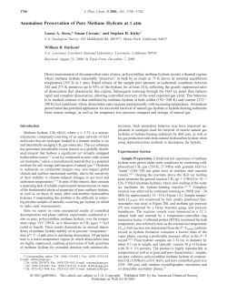 Anomalous Preservation of Pure Methane Hydrate at 1 atm