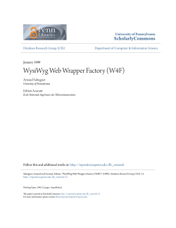 WysiWyg Web Wrapper Factory (W4F)
