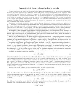 Semi-classical theory of conduction in metals