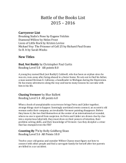 Battle of the Books List 2015 &ndash; 2016