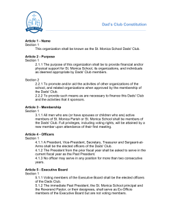 Dad`s Club Constitution