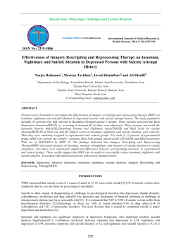 Effectiveness of Imagery Rescripting and Reprocessing Therapy on