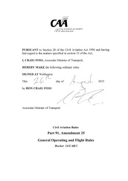 Part 91 General Operating and Flight Rules, Amendment 25