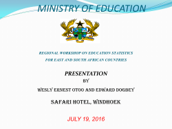 Ghana: EMIS implementation - UNESCO Institute for Statistics