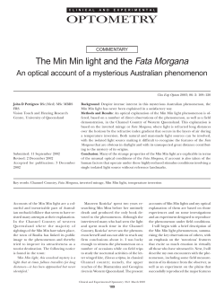 The Min Min light and the Fata Morgana