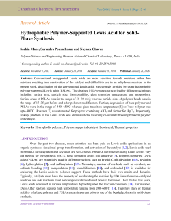 Hydrophobic Polymer-Supported Lewis Acid for Solid