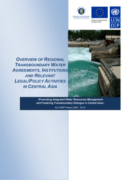 overview of regional transboundary water - CAWater-Info