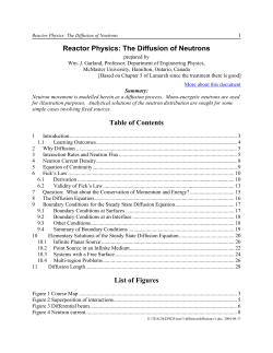 The Diffusion of Neutrons - Bill Garland`s Nuclear Engineering Page
