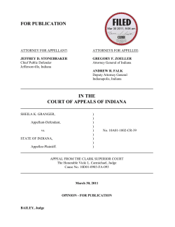 Sheila K. Granger v. State of Indiana