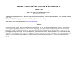 Abnormal Pressures and Water Saturations in Tight Gas Scenarios